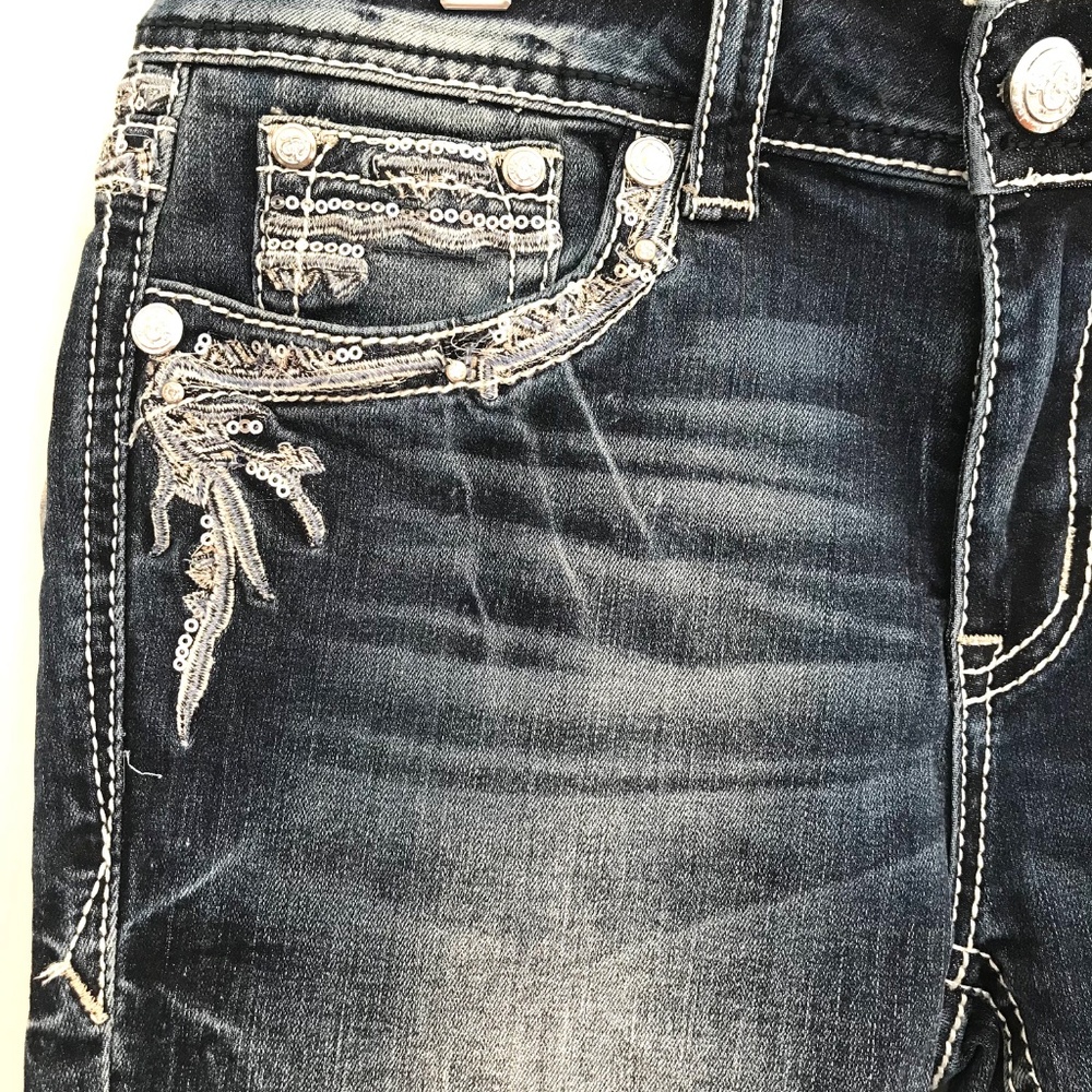NWT Grace in LA capris/denim size 26 Easy Fit dark wash cowgirl country western - Picture 3 of 15